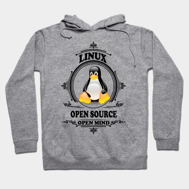 Linux - Open Source - Open Mind Hoodie by Cyber Club Tees